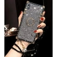 thumbnail image 6 of LANFENG Elegant Premium Bling Black Case with Crystal Neck Strap for iPhone XR 6.1" Protective Decoration, 6 of 10