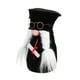 thumbnail image 3 of 1 muñeco de peluche de gnomo con temática de graduación, sin rostro, para decorar (negro y blanco), 3 of 5