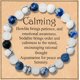 thumbnail image 3 of Calmante Pulseras para Mujeres Hombres Ansiedad Regalo para Adultos Pulsera de Piedra Natural Handamde Howlite Aguamarina Cristal Pulsera Salud Mental, 3 of 7