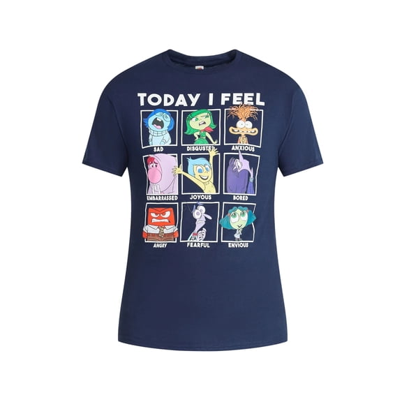 Men's Inside Out Today I Feel Navy Graphic T-Shirt - Small