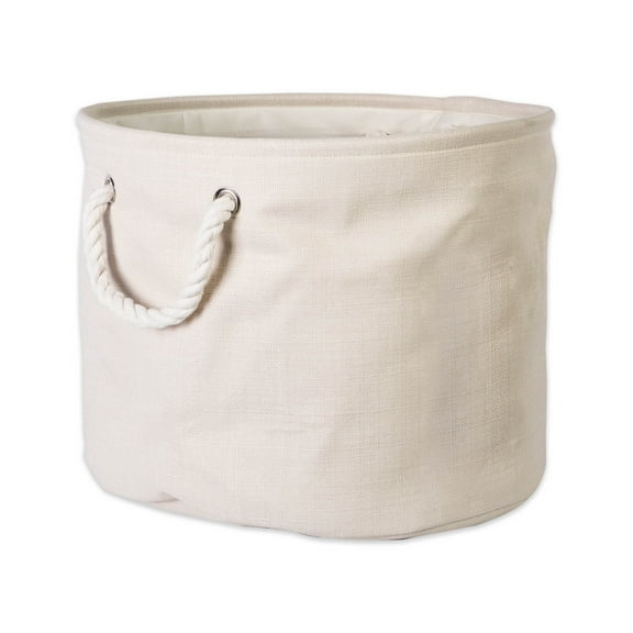 Polyester Bin Variegated Cream Round Large 15x16x16