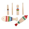 thumbnail image 4 of FONDOTIN 3Sets Wooden Guiro Instruments Cute Appearance Music Perception Development Kids Beginner Set For Children, 4 of 8