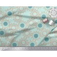 thumbnail image 3 of Soimoi Green Velvet Fabric Sun Mandala Printed Fabric 1 Yard 58 Inch Wide, 3 of 5