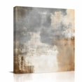 thumbnail image 2 of Canvas Wall Art Brown Grey White Canvas Art Print Abstract Art Modern Oil Painting Pictures Wall Decor for Living Room Bedroom Artwork Decorations Stretched Framed Ready to Hang 10"x10", 2 of 9