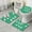 Green Christmas Tree-1, variant on Green Christmas Snowflake Pattern Bathroom Rugs Sets 3 Piece,Toilet Cover Set,Absorbent Non Slip Bathroom Mats Sets with U-Shaped Contour Rug Toilet Rug Set