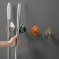 thumbnail image 4 of Self-Adhesive Mop Holder - Roller Design, Anti-slip, Heavy Duty, No Drilling, Waterproof Wall Mount Broom Hanger, Bathroom Supplies, 4 of 8