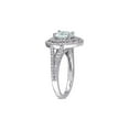 thumbnail image 2 of 1.50 Carat (Ctw) Aquamarine Heart Ring in 10K White Gold with Diamonds for Women, 2 of 6