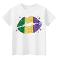 thumbnail image 3 of CCRFTGI Mardi Gras Shirt for Kids Girls Size 10-12 Funny Mardi Gras Lips Shirts Trendy Beads Tee Party Crewneck Gift T-Shirt White 2-3 Years, 3 of 3