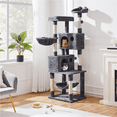 thumbnail image 3 of Alden Design 73"H Multi-level Cat Tree Tower with Condos and Perches, Dark Gray, 3 of 9