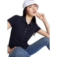 thumbnail image 3 of Polo Tommy Hilfiger para mujer, corte ajustado, algodón elástico, 3 of 5