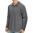 thumbnail image 2 of Iceglad Polo Shirts for Men Long Sleeve Soft Cotton Collared Shirt, 2 of 6