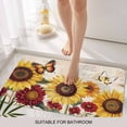 thumbnail image 3 of Sunflower Door Mat&nbsp;Indoor Outdoor Entrance, Non Slip Rug for Kitchen Bathroom Entryway Rug, Farmhouse Rose Floral Vintage Butterfly Washable Doormat Floor Mat for Office Home Decor 24x36 Inch, 3 of 8