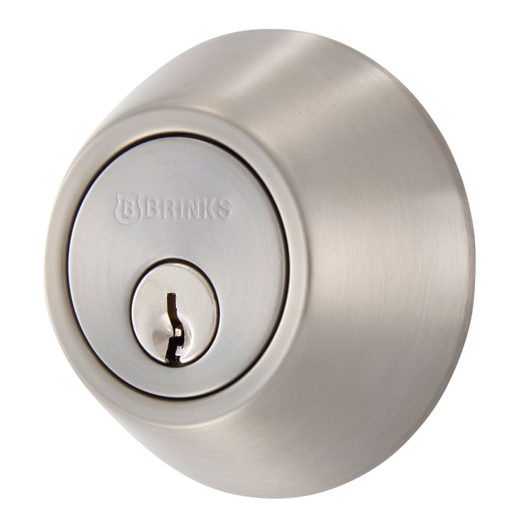 Brinks Keyed Entry Doorknob & Deadbolt Combo, Silver photo 4