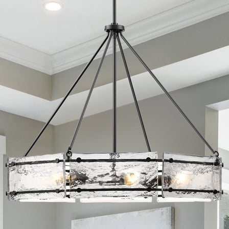 Luxury Mediterranean Chandelier, Matte Black, UHP5071