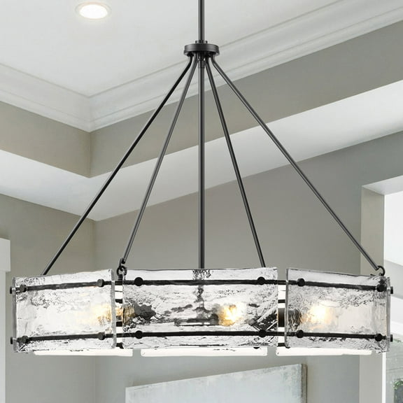 Luxury Mediterranean Chandelier, Matte Black, UHP5071