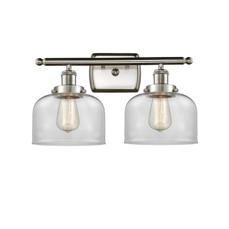 

Innovations 916-2W-SN-G72-LED Large Bell 2 Light Bath Vanity Light part of the Ballston Collection Brushed Satin Nickel