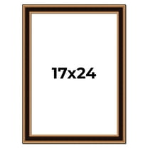 17x24 Frame Gold Brown Plein Air Vintage Solid Wood Picture Frame | 1.75 Inches Moulding Width |
