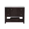 thumbnail image 4 of Lakeshore 42" Bathroom Vanity with Chocolate Cabinet and Engineered White Top, 4 of 6