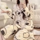 thumbnail image 4 of Primavera y verano algodón fino posparto lactancia materna suelta sudor absorbente ropa embarazada mujeres pijamas mujeres otoño, 4 of 6