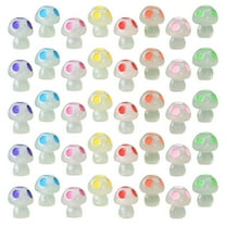 Milisten 40Pcs Mini Mushroom Garden Decor Resin Figurines Assorted Colors Outdoor Indoor Plant Pot Accessories