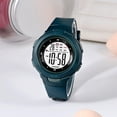 thumbnail image 3 of Reloj deportivo digital para niños y niñas, resistente al agua, para exteriores, electrónico, de pulsera. Verde oscuro, 3 of 8