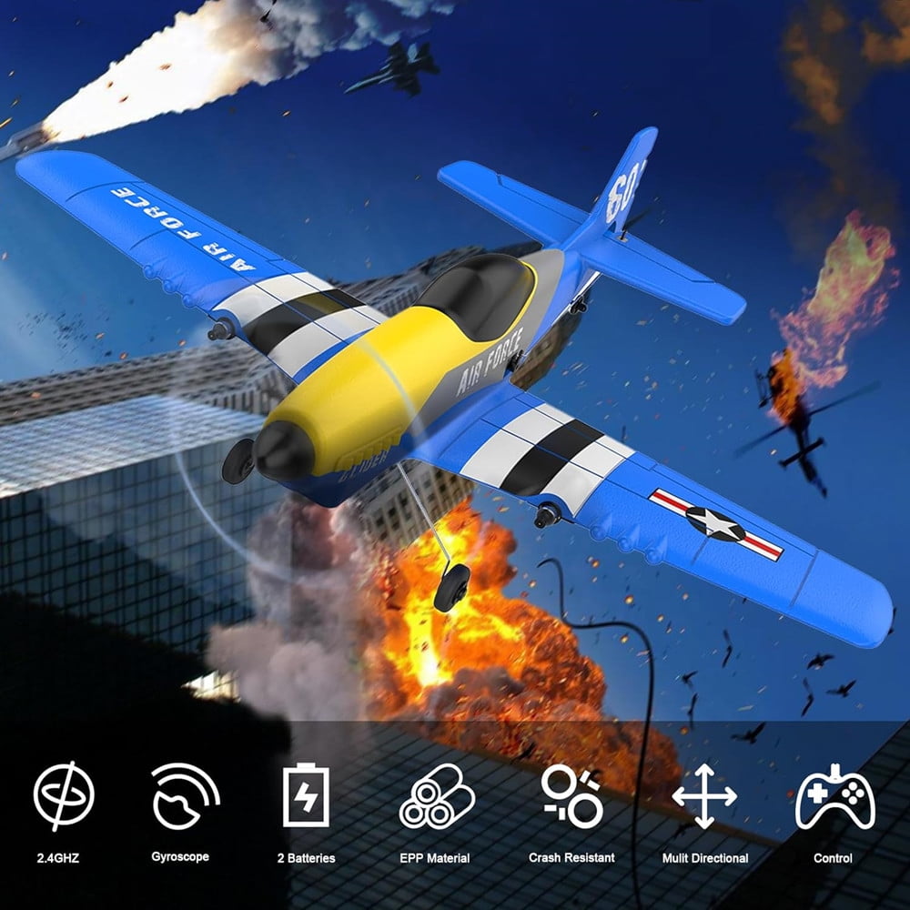 RC Plane P51D Mustang Fighter 3CH 2.4GHZ KF602 Remote Control  Toys Gifts with Gyroscopes System