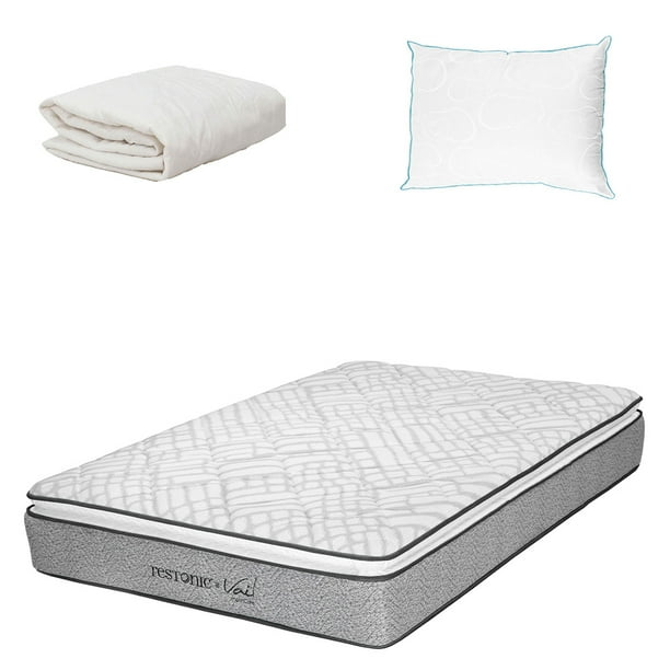 Colchón Queen Size Restonic Vail Almohada Oso Protector Ultra