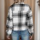 thumbnail image 3 of Chaqueta con Capucha Gibobby para Mujer abrigo con cremallera estampada a cuadros manga larga L, 3 of 5