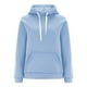 thumbnail image 2 of Sudaderas con capucha cómodas,Sudadera con capucha para mujer, blusa de manga larga y cuello redondo, bolsillo tipo canguro, tejido suave y transpirable, ropa informal para estar en casa, sopatenor, 2 of 9