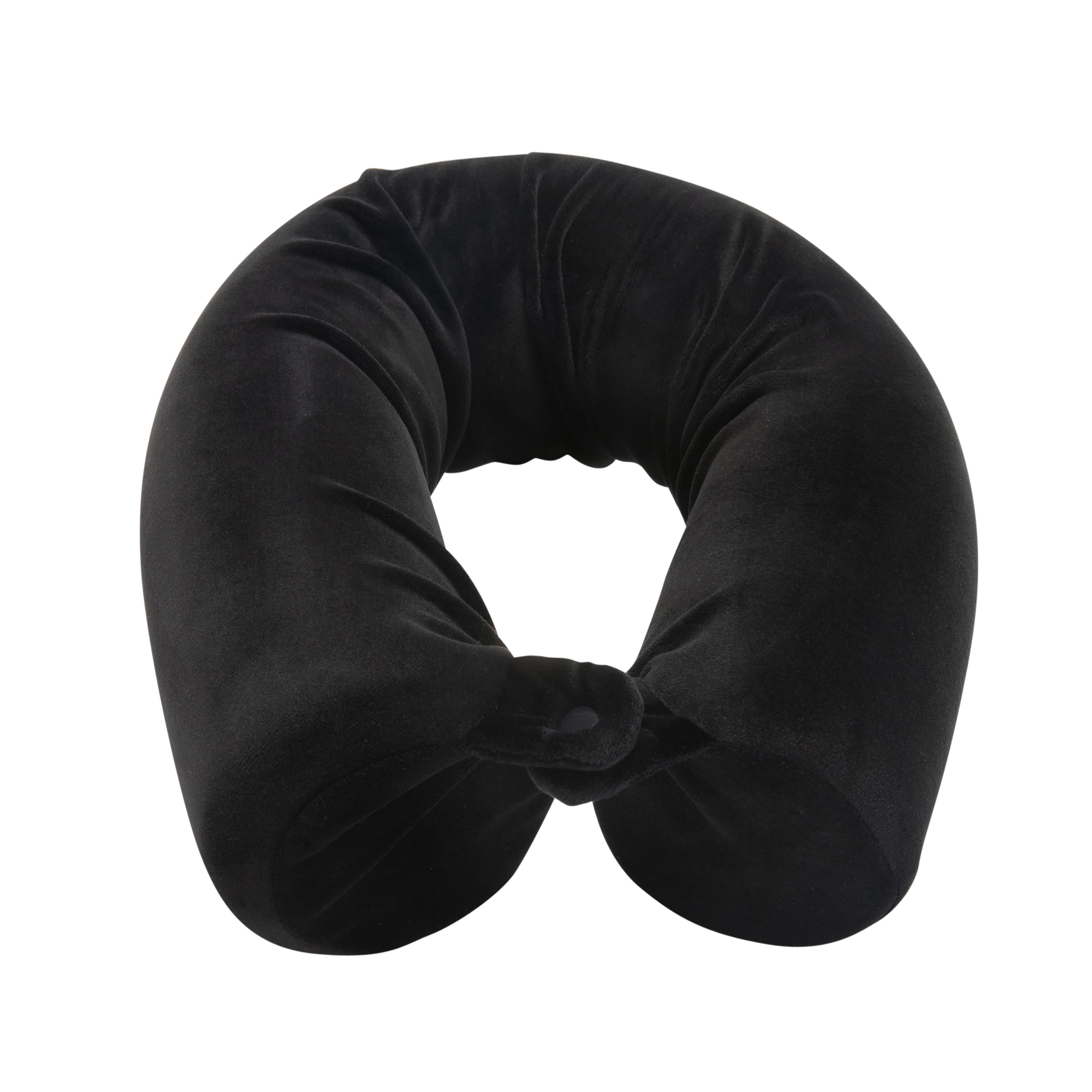 GForce Flex Form Memory Foam Polyester Travel Neck Pillow with Snap