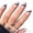 B, variant on 24PCS Long Coffin Press On Nails, Blue Marble Swirl with Silver Glitter & Gold Heart Design, Glossy Natural Fit Fake Nails for Women, Elegant Daily & Party Manicure, Salon & Home Use