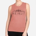 thumbnail image 2 of Skyline Beirut Lebanon Women's Muscle Tank 2X-Large Desert Pink, 2 of 5