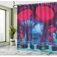 thumbnail image 5 of Ambesonne Forest Shower Curtain, Mushrooms Vibrant Colors, 69"Wx75"L, Blue Red, 5 of 5