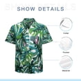 thumbnail image 7 of High Quality Hawaiian Shirts for Men Short Sleeve Aloha Beach Shirt Floral Summer Casual Button Down Shirts Blouses A5K4B3, 7 of 7
