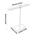 thumbnail image 3 of Fufafayo under $5 Necklace Organizer, Clear Acrylic Necklace Holder Stand, Jewelry Organizer Display Hanger Rack with Bilateral Hooks for Necklaces Pendant Bracelets Ring, 3 of 7