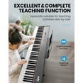 thumbnail image 2 of Moukey 88 Key Full-Size Semi-Weighted Electric Piano with 43 demo songs 83 rhythms 128 Premium Tones, Dream Chip, Includes Sustain Pedal, Stand, Power Supply, Gift for Piano Learner, 2 of 9