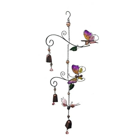 Continental Art Center Three Butterflies Wind Chime