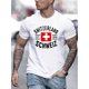 thumbnail image 1 of Swiss Flag 1848 Pattern Print Men's Casual Round Neck Short Sleeve Shirt, 1 of 5