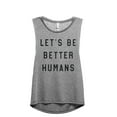 thumbnail image 1 of Let's Be Better Humans Women's Fashion Sleeveless Muscle Workout Yoga Tank Top Heather Grey Grey X-Large, 1 of 3