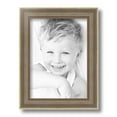 thumbnail image 2 of ArtToFrames 8" x 11" Aged White Gold Picture Frame, 8x11 inch Silver Wood Poster Frame (WOM-2036),  Pack, 2 of 7