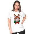 thumbnail image 4 of Christmas Reindeer Kitten Adorable Womens Slim Fit Graphic Tee Brisco Brands S, 4 of 5
