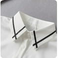 thumbnail image 4 of Camicover Chiffon Detachable Fake Collar,Half Shirt Blouse Dickey Collar Faux False Collar Elegant for Women Girls, 4 of 6