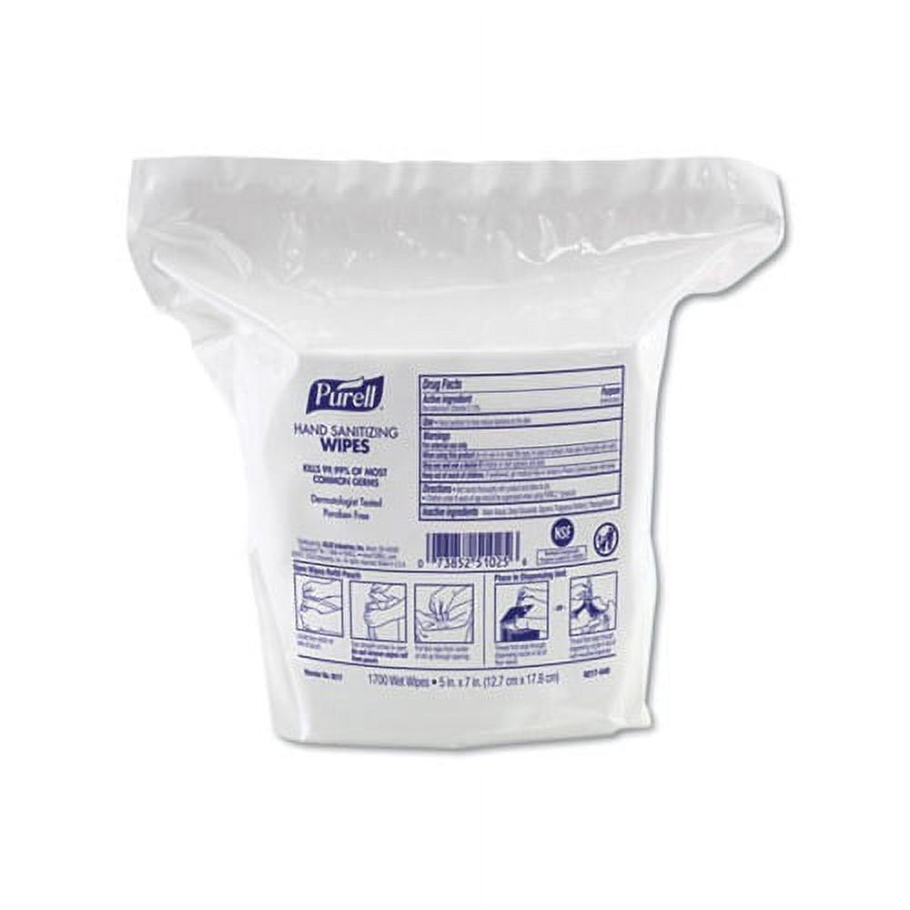 Hand Sanitizing Wipes 8.25 x 14.06, Fresh Citrus Scent, 1700 Wipes/Pouch, 2 Pouches/Carton