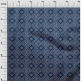 thumbnail image 2 of oneOone Polyester Lycra Navy Blue Fabric Geometric Bandhani Craft Projects Decor Fabric Printed By The Yard 56 Inch Wide, 2 of 4