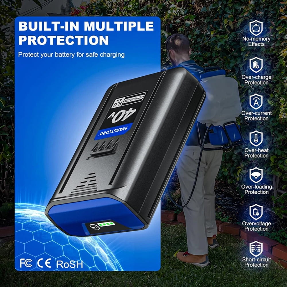 Replacement for Kobalt 40V Battery: 6.0Ah Lithium ion Replace for 40 Volt Max Batteries KB-540-06 KB440-06‎ KB240-06 KB2540C-06 KB640-03 Cordless Power Tool Battery