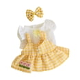 thumbnail image 2 of 3 piezas de ropa para muñecas pequeñas de 20 cm, trajes para muñecas de niña, falda de muñeca de peluche de moda, tocado de manga corta para muñecas Amarillo, 2 of 8