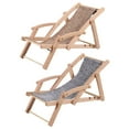 thumbnail image 1 of OUNONA Beach Chair Decorations Interior Decor Wooden 2PCS, 1 of 6