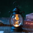thumbnail image 6 of Halloween Decorative Lantern, Flameless Led Night Light with Haunted House, Vintage Hanging Tabletop Lamp for Indoor Party, Home Mantel and Entryway Display, 7.9 Inch Black Finish, 6 of 7