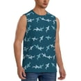 thumbnail image 2 of Kdxio Débardeur Mignon Requin pour Homme, Chandails de Musculation d'Entraînement au Gym, Chandails Décontractés Sans Manches - Grand, 2 of 7