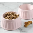 thumbnail image 3 of Martha Stewart Easy to Clean Ceramic 7.25" Pet Bowl Set - 2 pk. Pink, 3 of 6